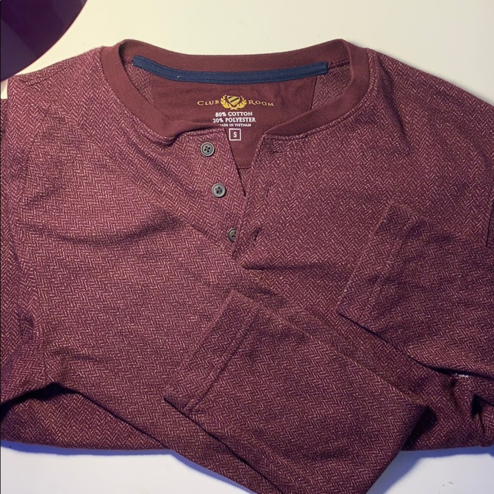 Club Room Comfy Thermal Button Up Top